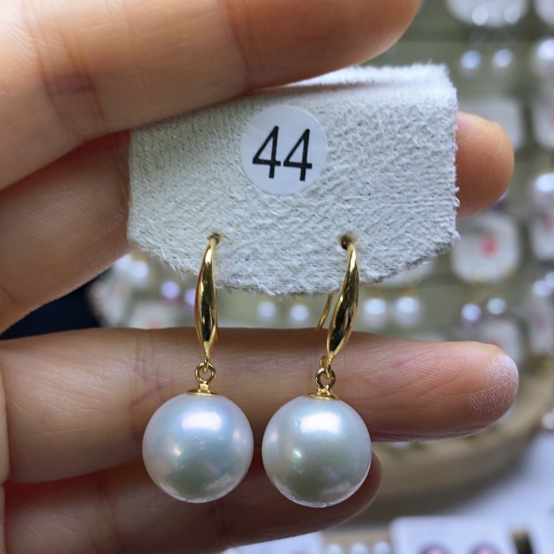 淡水珍珠耳饰银S925镶嵌