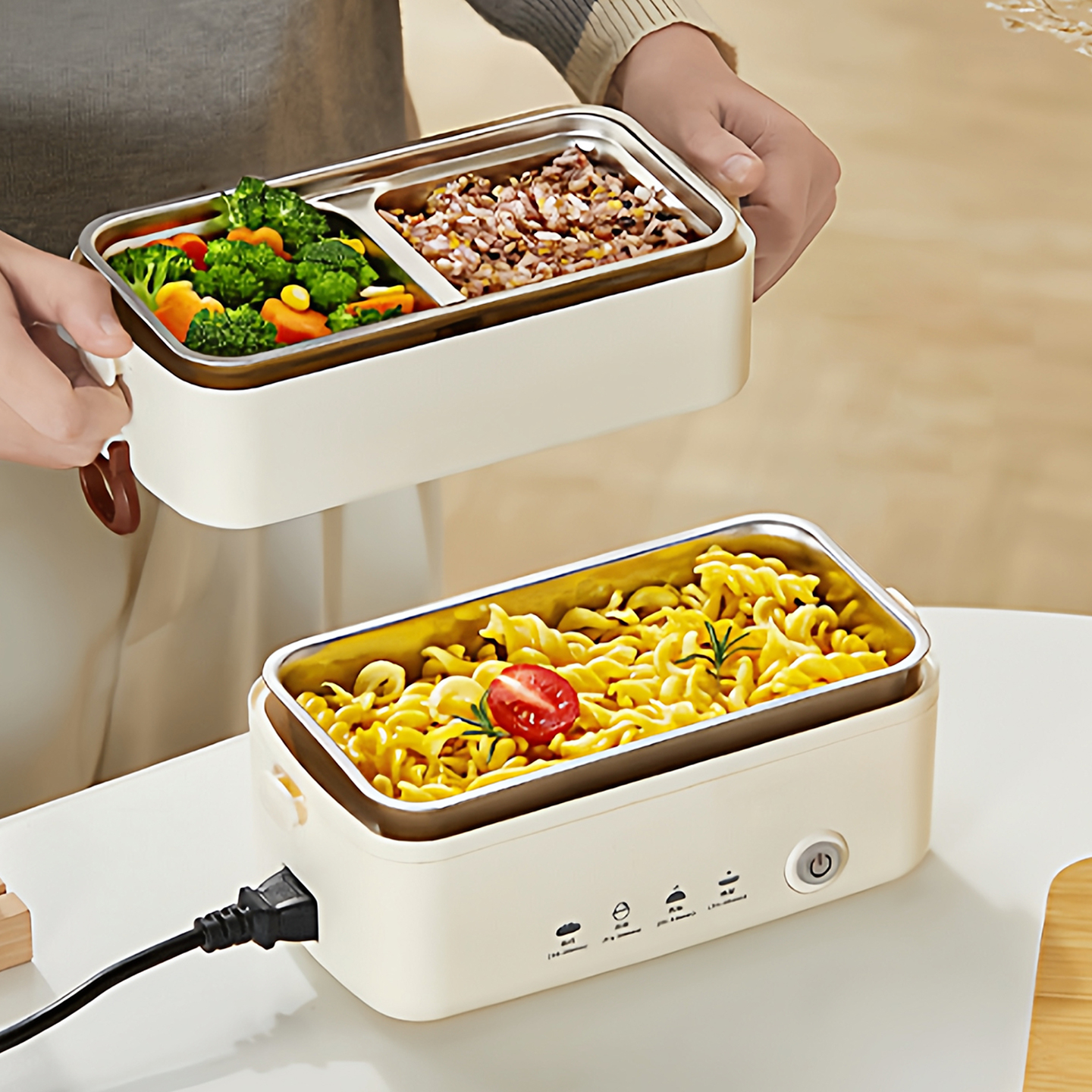 保温饭盒冬季可插电加热电热饭盒便当盒超长上班族带饭神器24小时