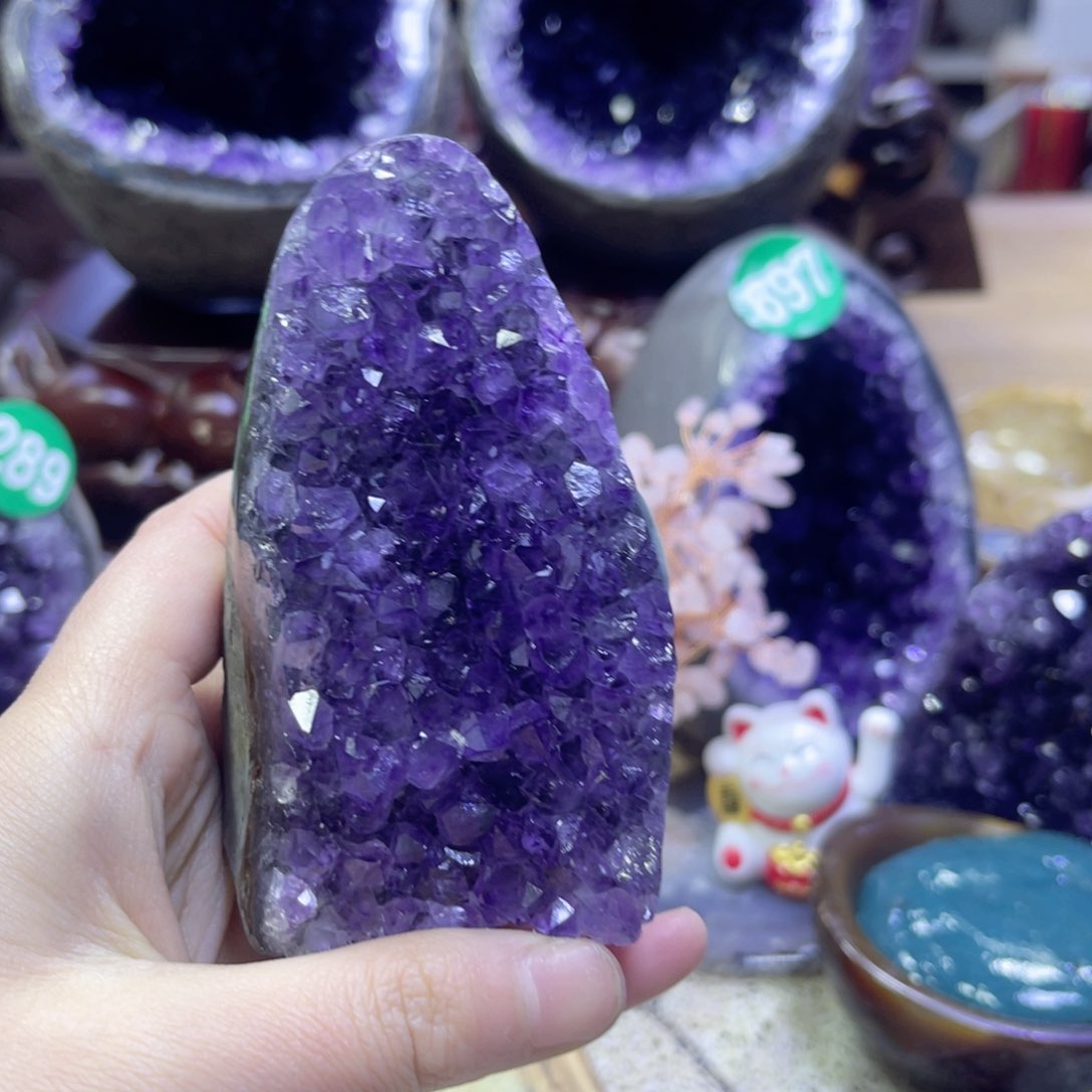 紫晶摆件未镶嵌紫水晶