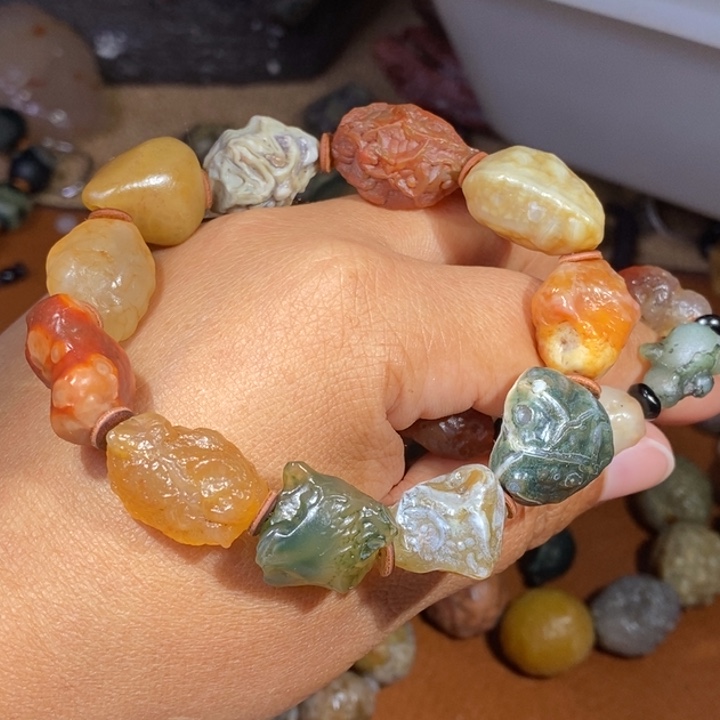 玛瑙/玉髓珠宝半成品未镶嵌喜*洋