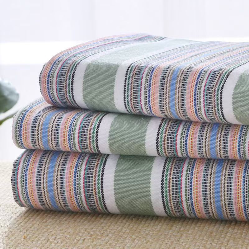 加大加厚特厚纯棉老粗布床单炕单榻榻米专用透气吸汗亲肤条纹