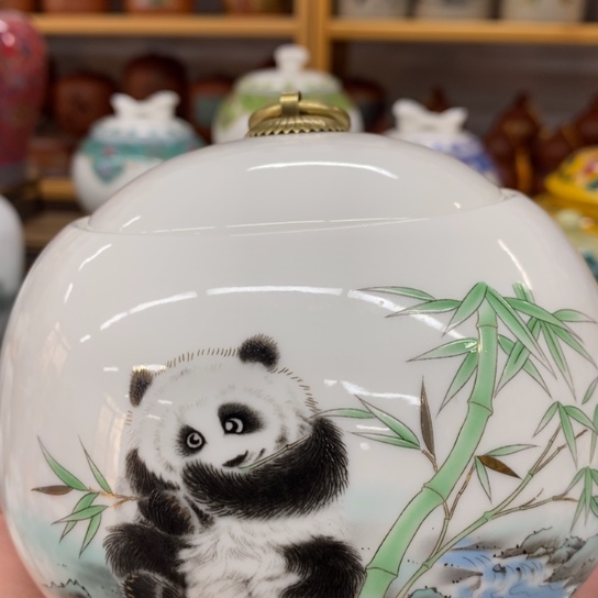 陶瓷盖子款陶瓷茶叶罐密封罐