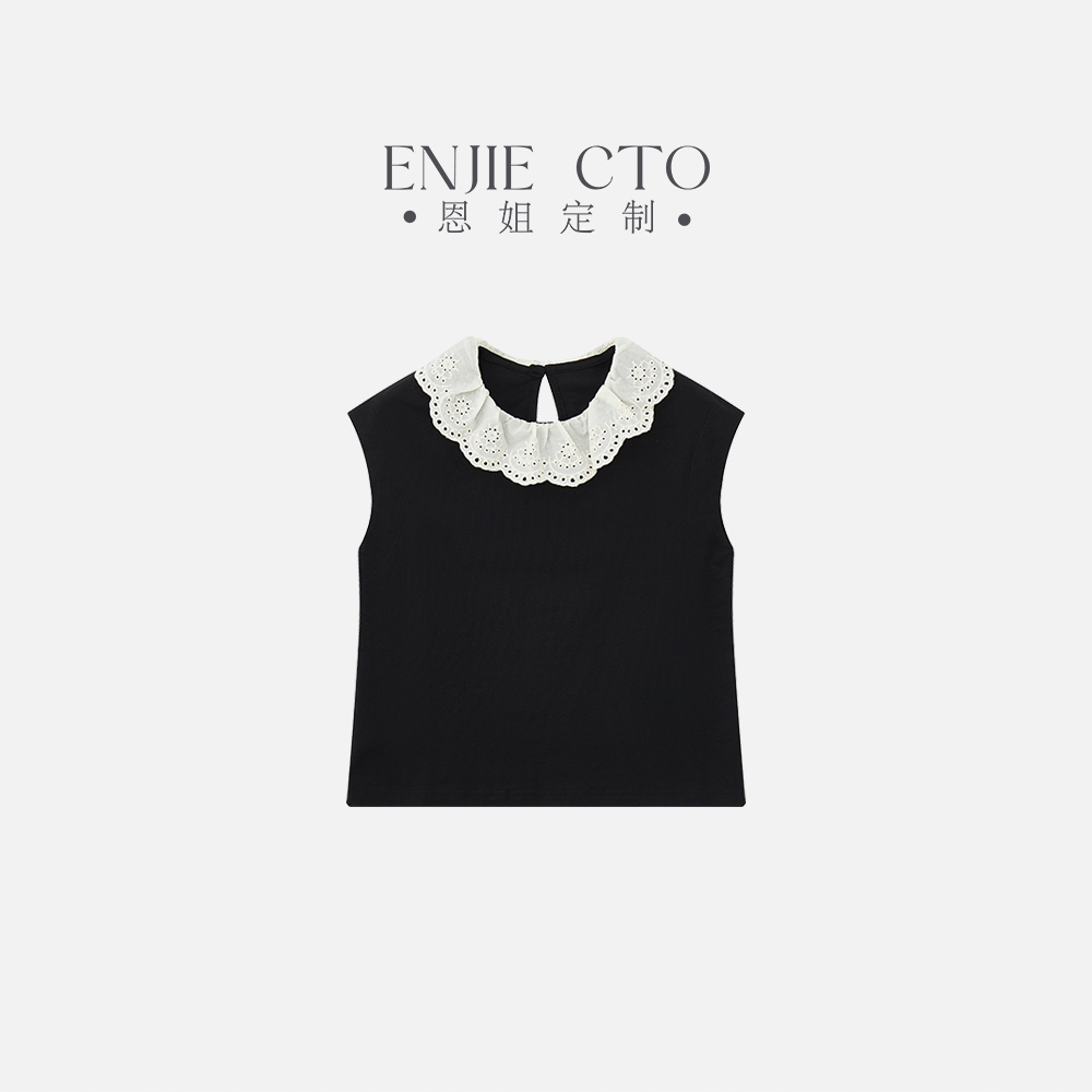 【恩姐定制】C夏季童装工装花边针织衫ENCK68