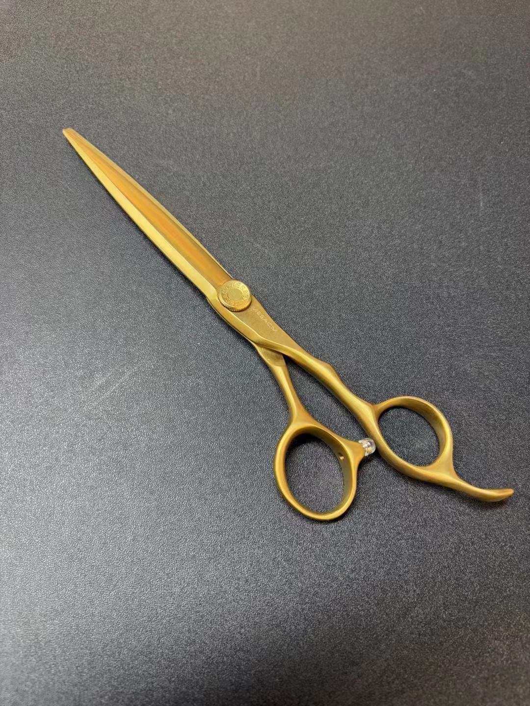 美莎金色平剪综合剪磨砂金色7寸牙剪通用牙剪金色