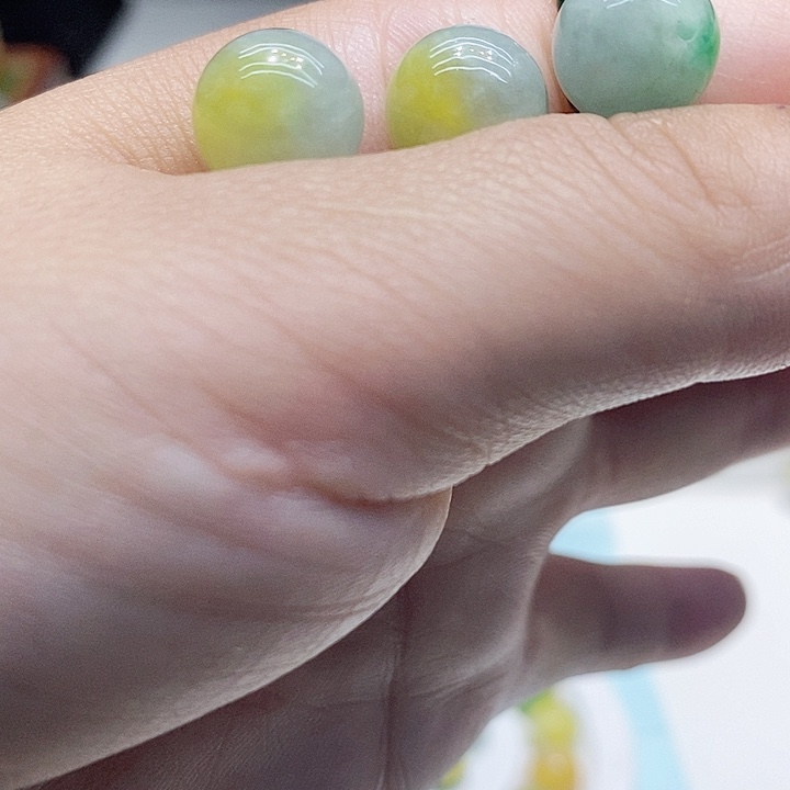 翡翠散珠冰卡12珠子