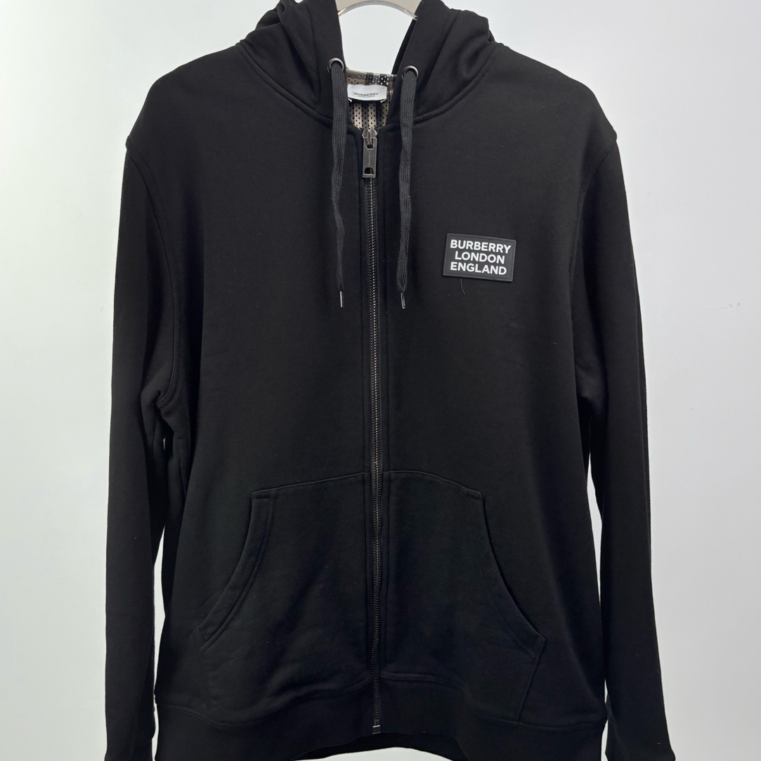 99新 BURBERRY/博柏利 博柏利内里格纹拉链外套XL码 95新15178