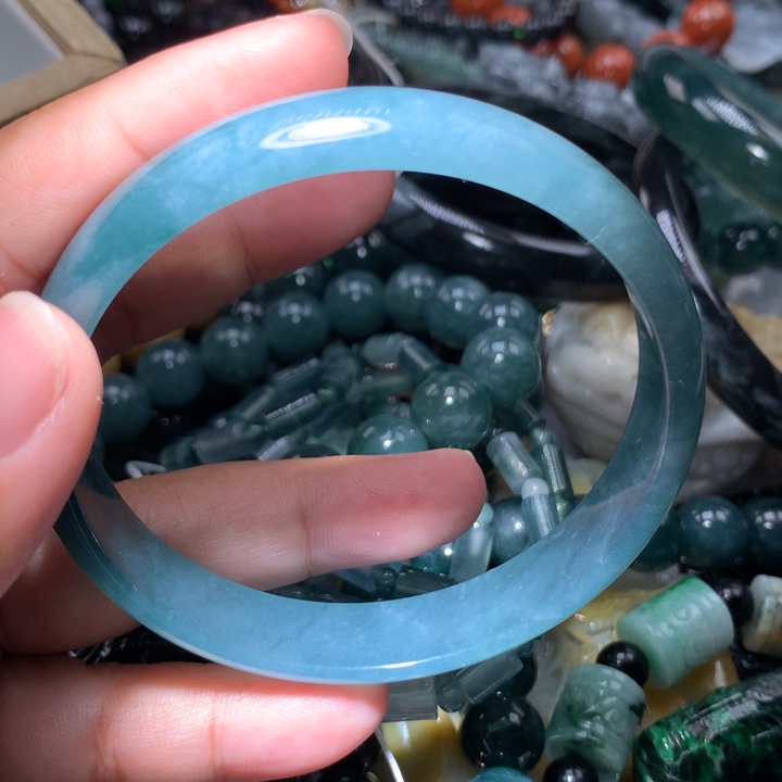 翡翠颈饰未镶嵌保真天然A货翡翠59.9