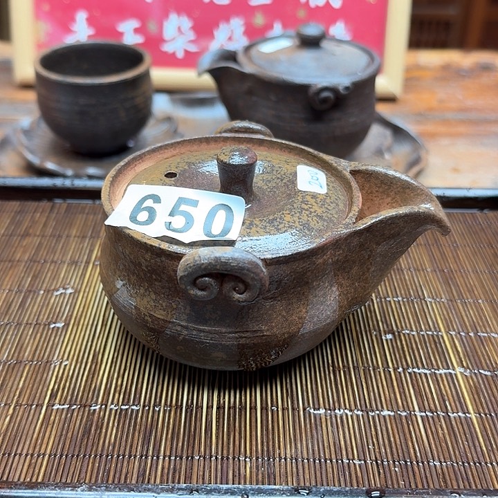 纯手工制作粗陶茶具