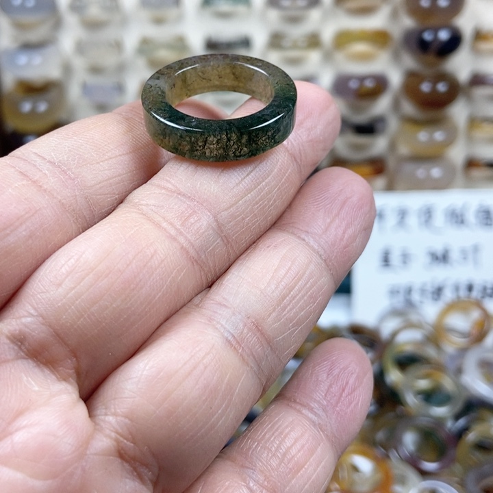 未镶嵌戒指玛瑙/玉髓不退不换