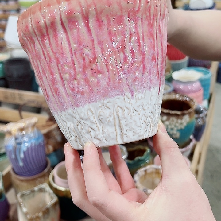 有孔，凑单福利满10元发货陶瓷多肉花盆！