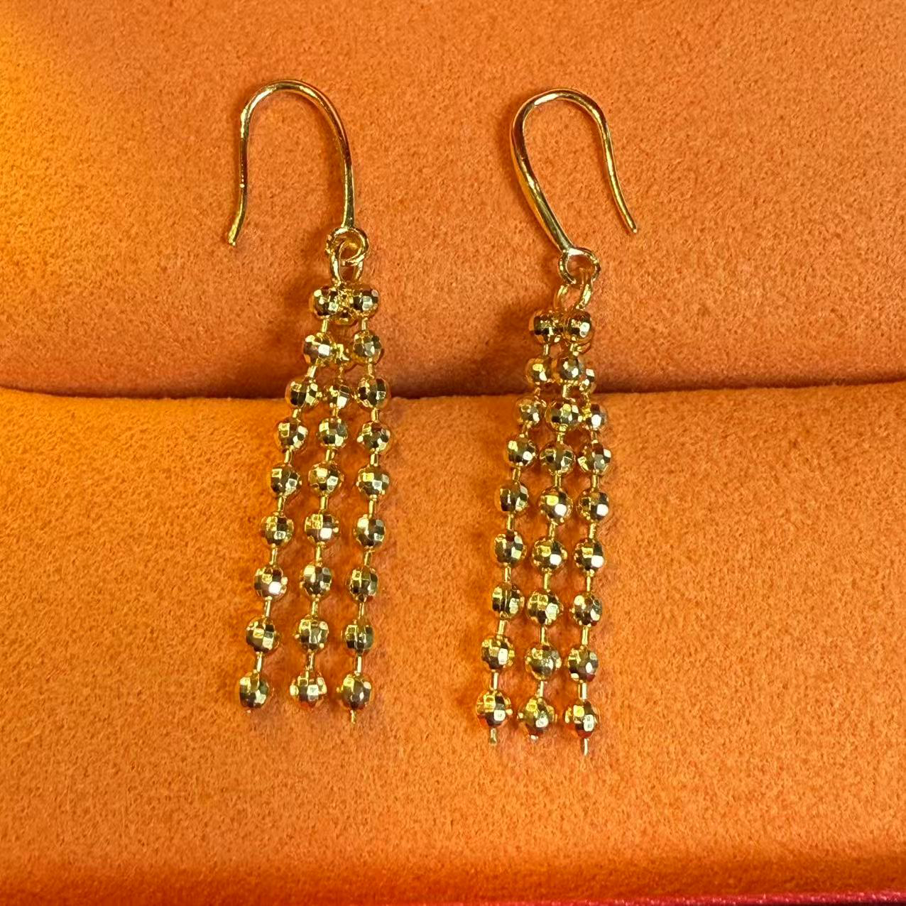 爆款K经典黄色蹦迪流苏耳坠多样性发货48509