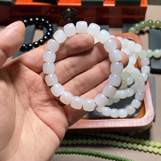 和田玉未镶嵌手链新疆13年且末天泰料