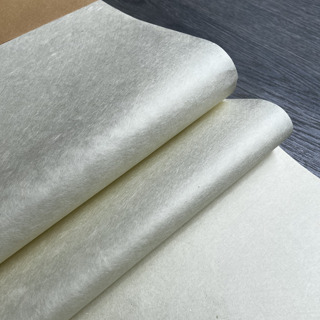 高级 松针绢毛瑞香半生熟皮纸 六尺对开五十张