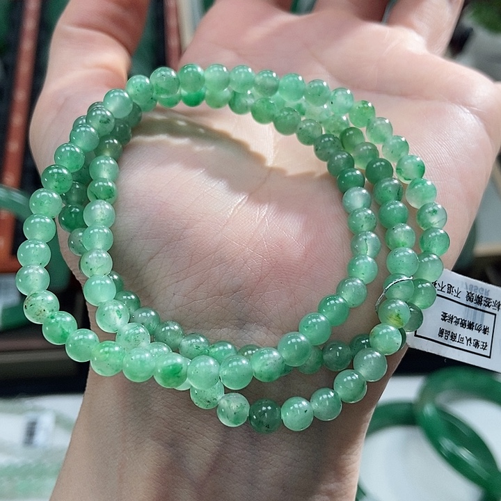 石英质玉手串未镶嵌天然A货非洲翠珠串