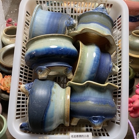 紫砂花盆624微瑕品口径7到8左右