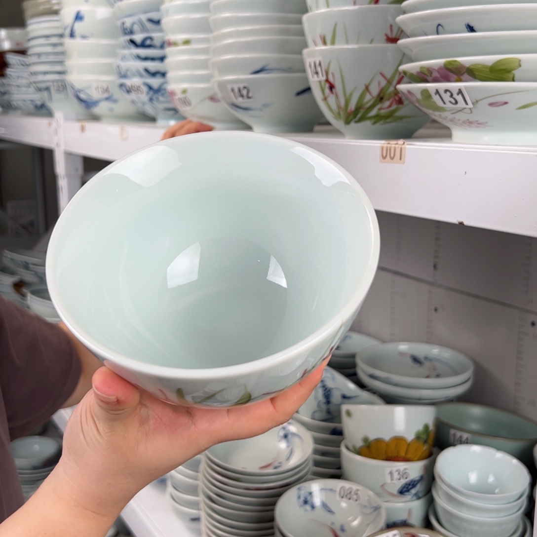 微瑕手绘6寸小足面碗（随机图案单只装）
