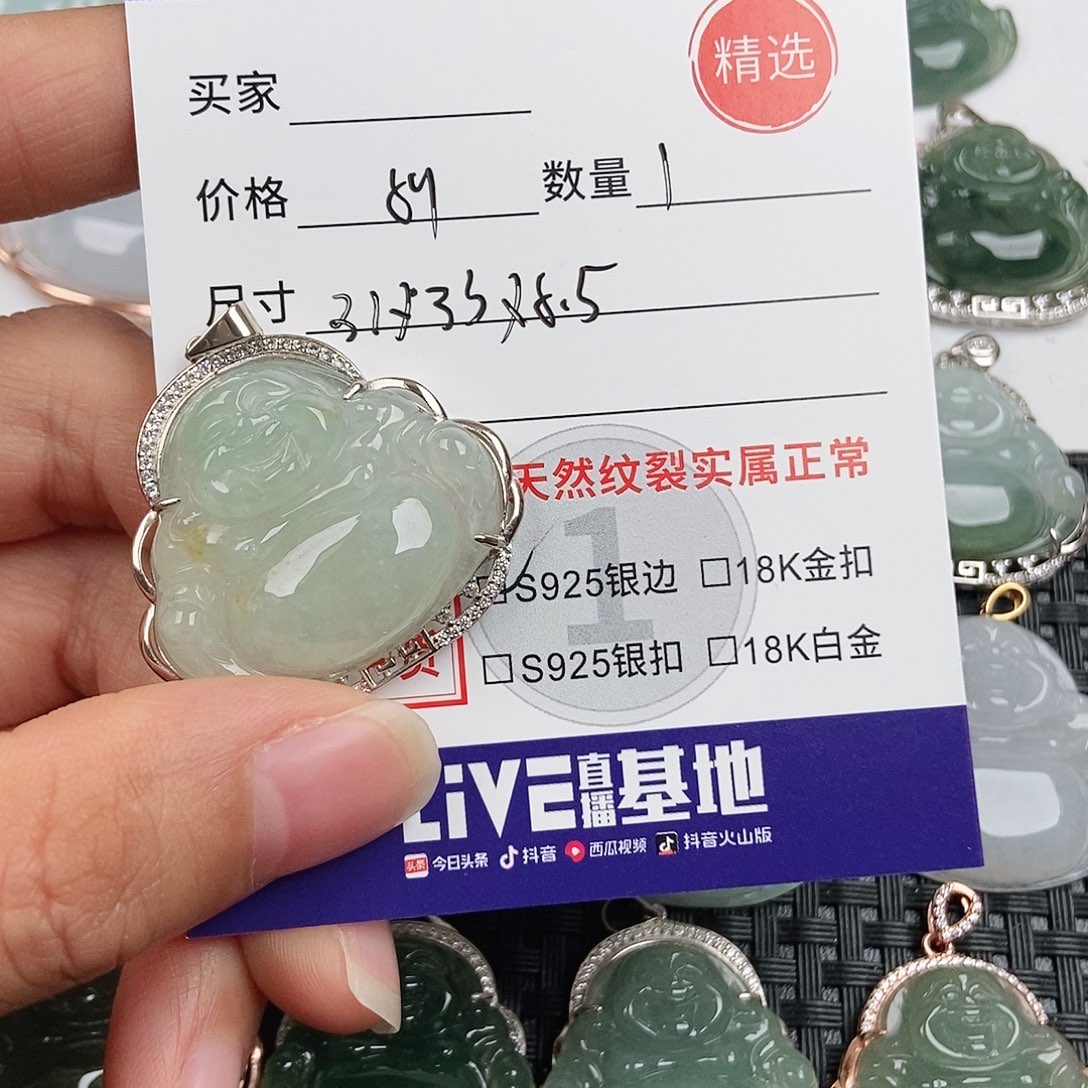 翡翠银S925镶嵌颈饰