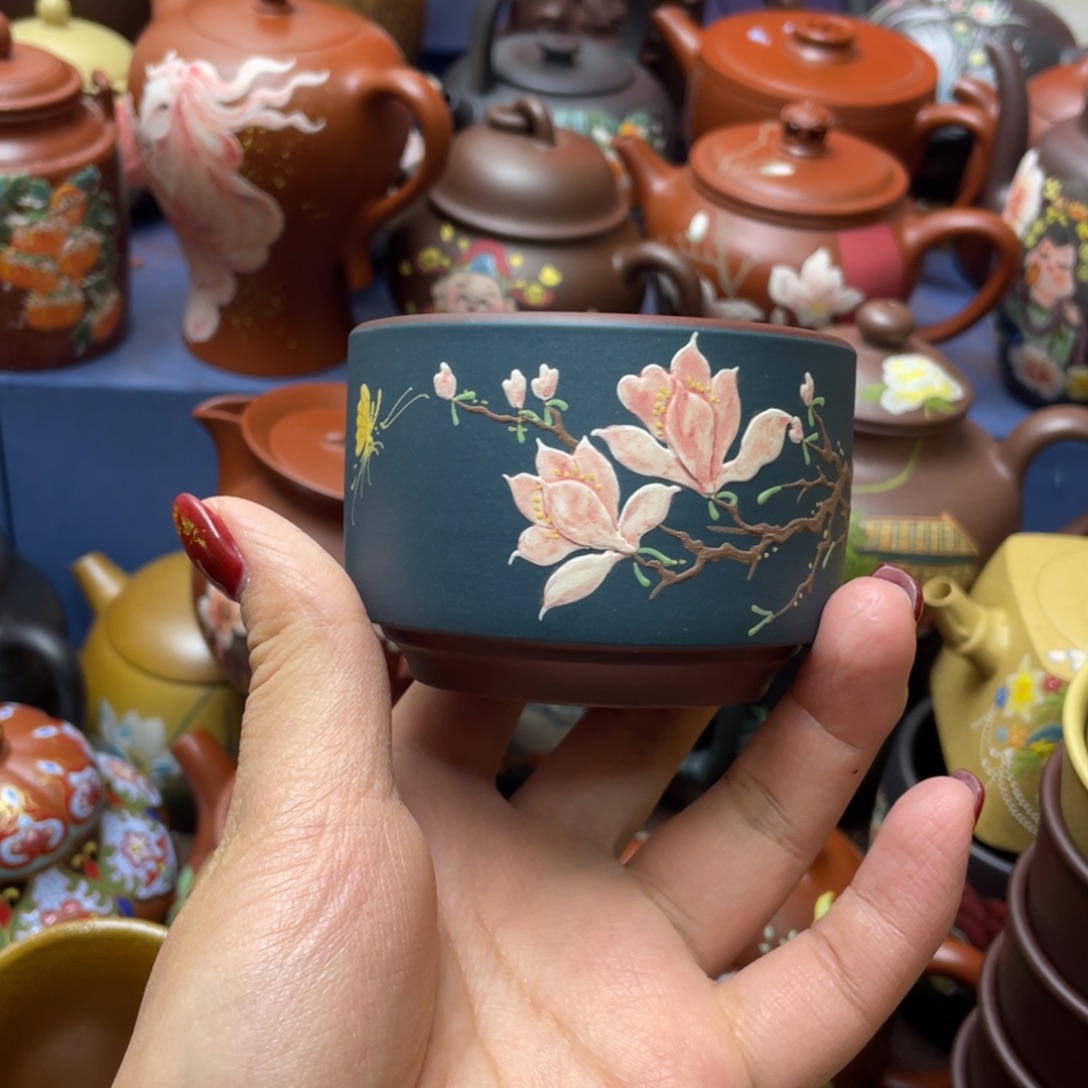 茶杯红泥紫砂主人杯130cc