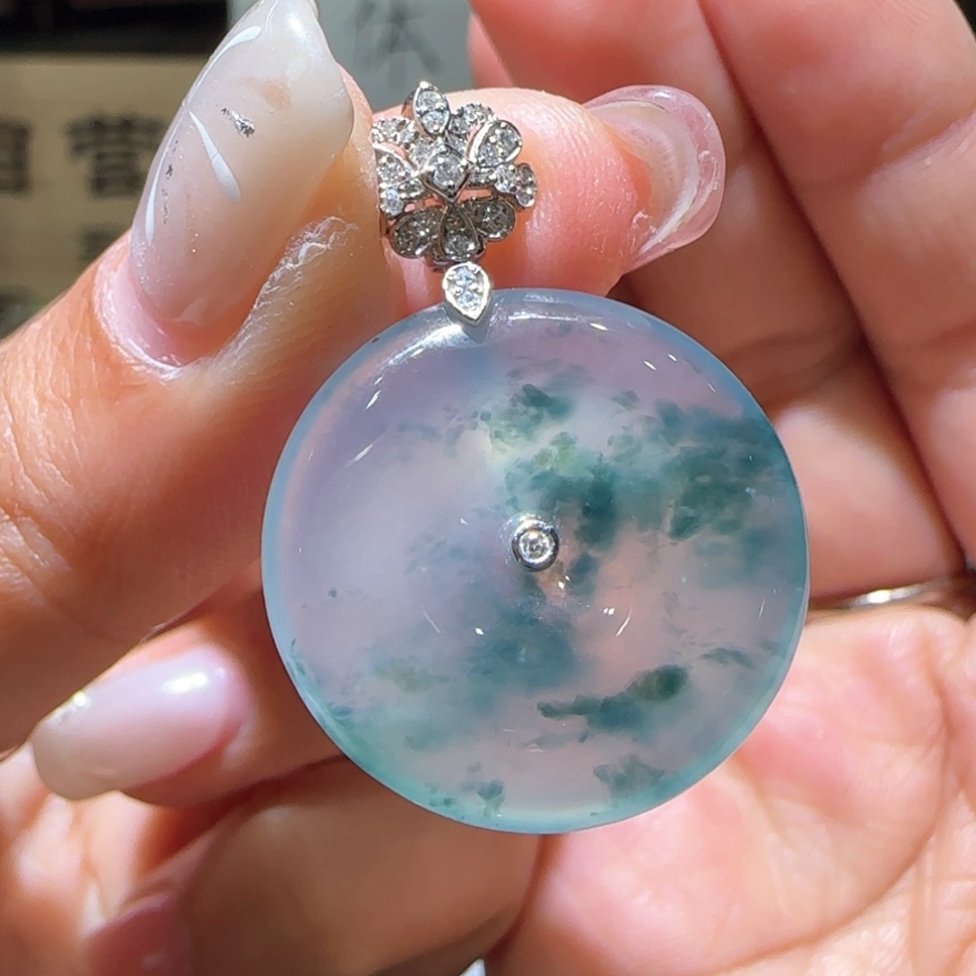 【闪购商品】翡翠颈饰18K金镶嵌缅甸