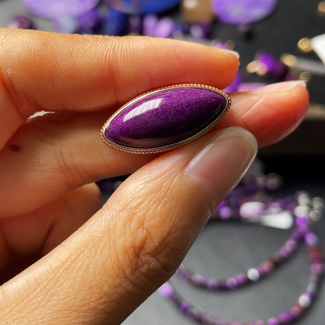 苏纪石（舒俱来）盒子银S925镶嵌