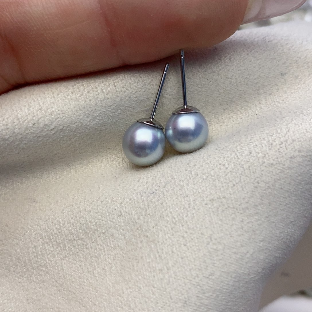 【闪购商品】银S925镶嵌海水珍珠耳饰