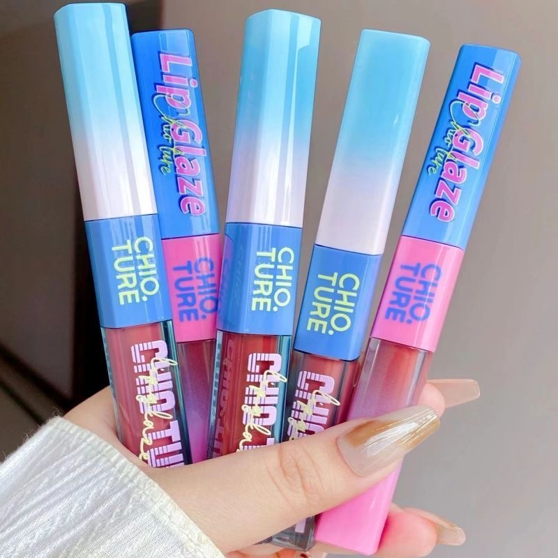 稚优泉双头唇釉美式复古镜面唇釉