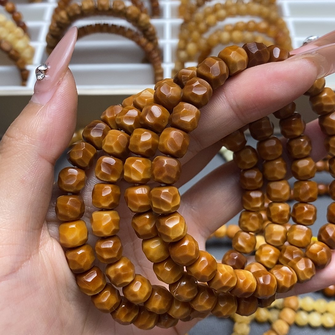 龙眼菩提手串龙脊菩提玉化红料刀痕无相卡8➕