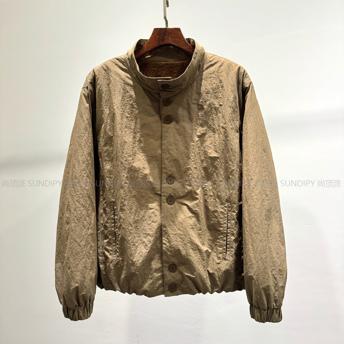 冬季时尚通勤立领座山雕休闲夹克潮牌INS男士韩版宽松加绒外套