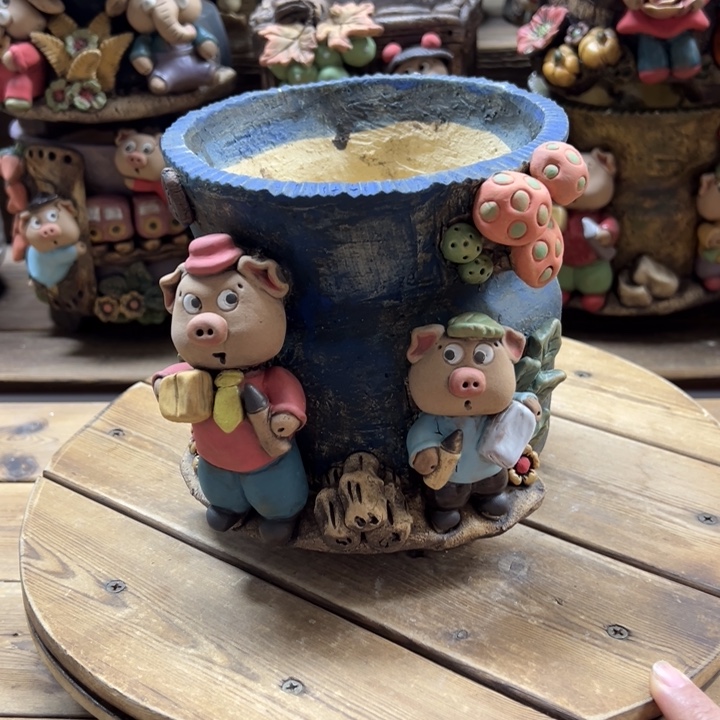 嘻哈多肉花盆百搭