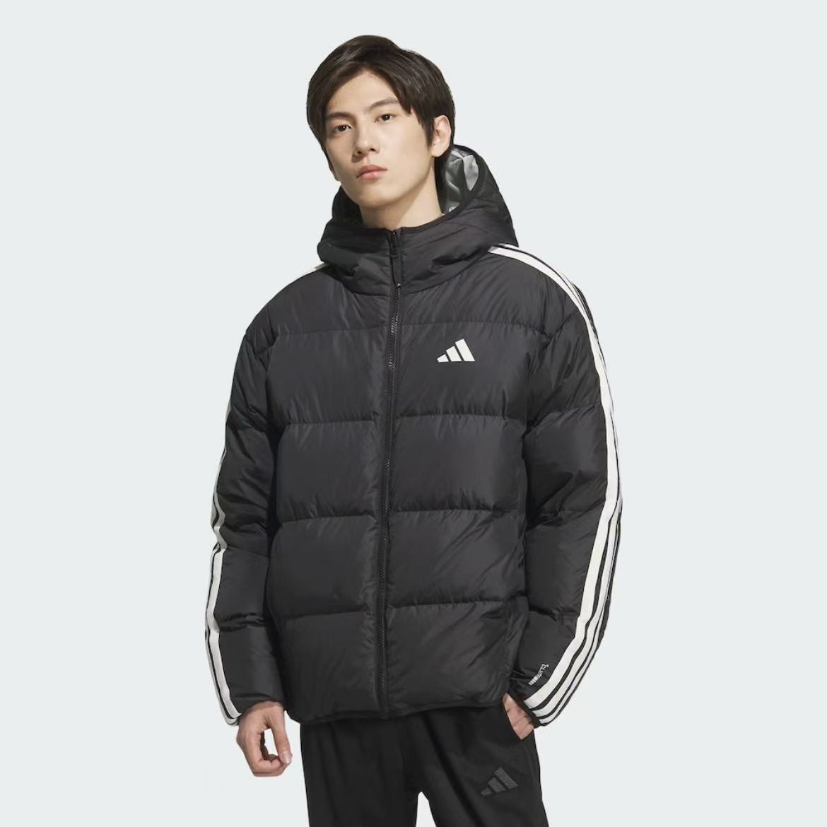 adidas/阿迪达斯2025冬季男子保暖连帽休闲两面穿羽绒服 KC2490