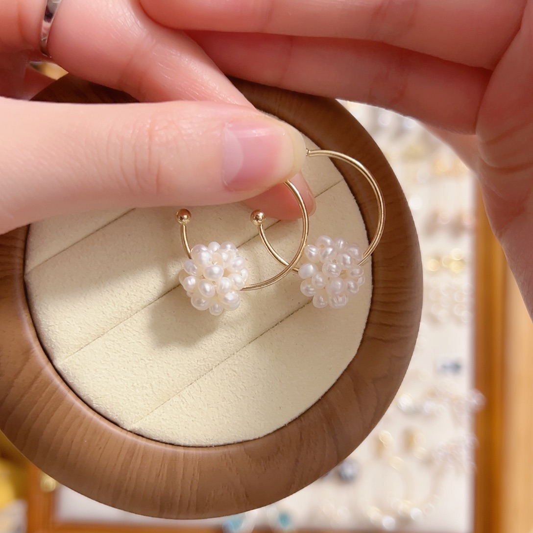 淡水珍珠银S925镶嵌原创手作