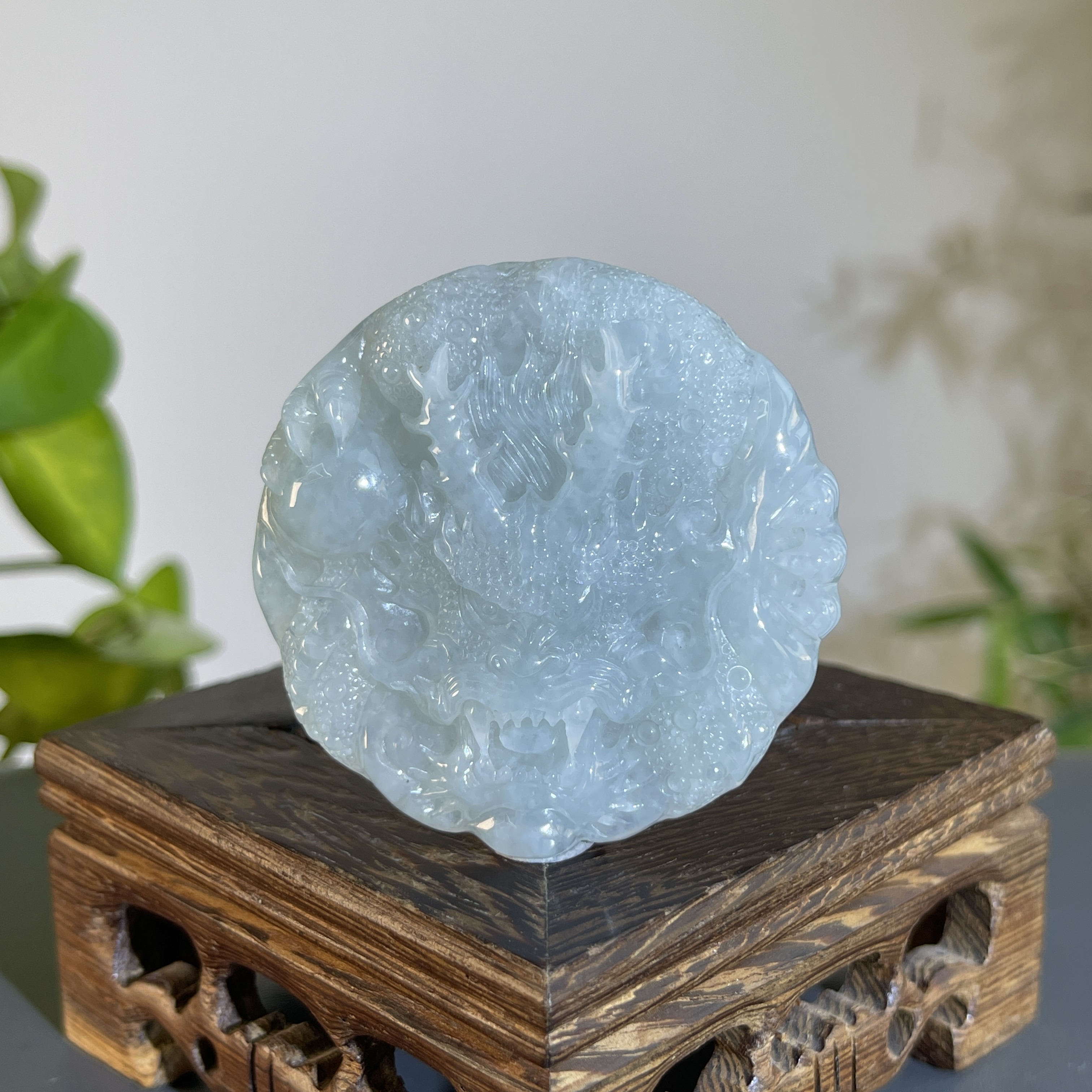 JTW13-52  天然缅甸A货翡翠 龙牌