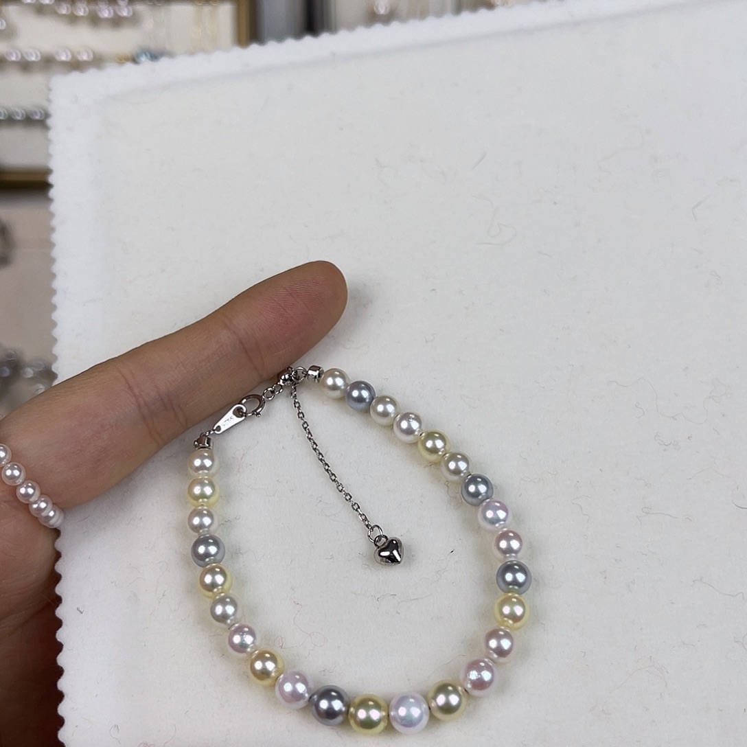 手绳海水珍珠银S925镶嵌