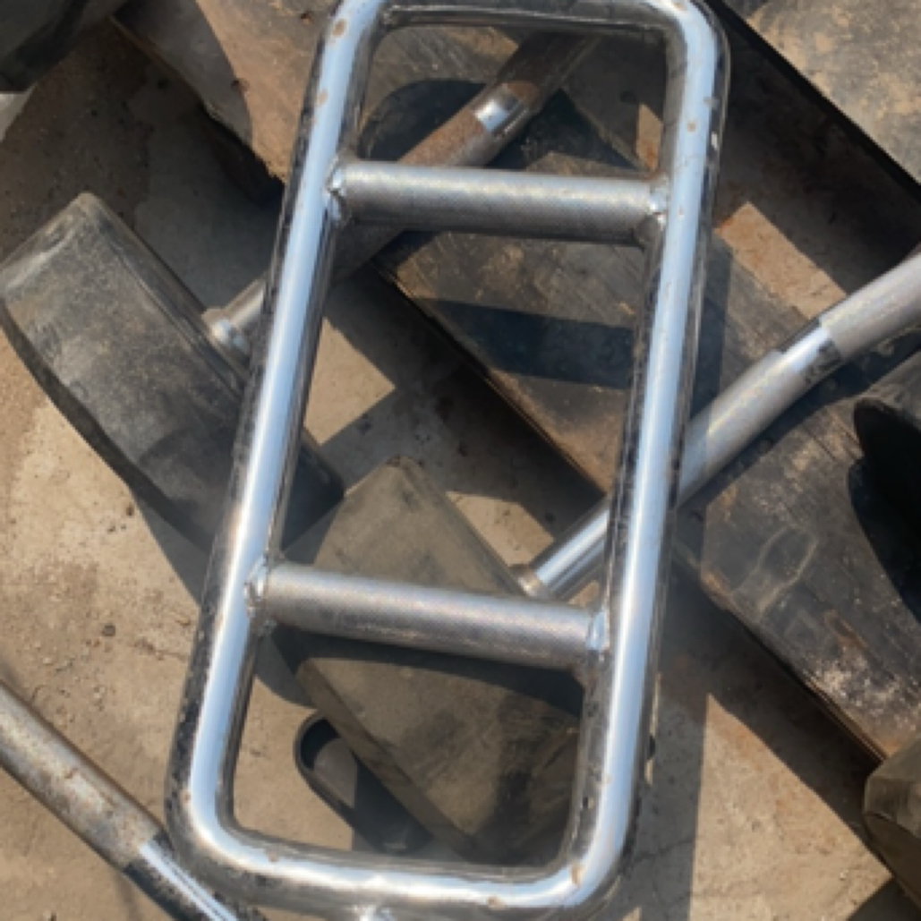 001举重杠铃杆健身器材电镀双握环形实心哑铃杆硬拉