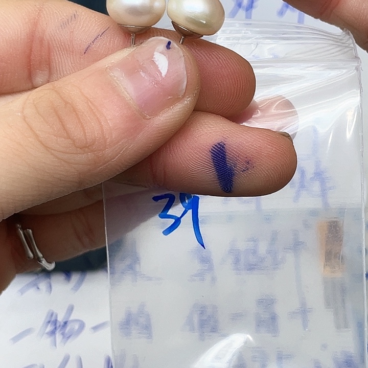 淡水珍珠耳饰银S925镶嵌捻**笑