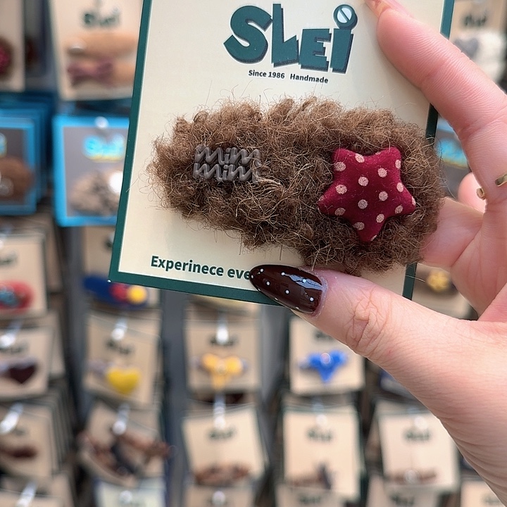 红色波点星星棕色掰掰夹