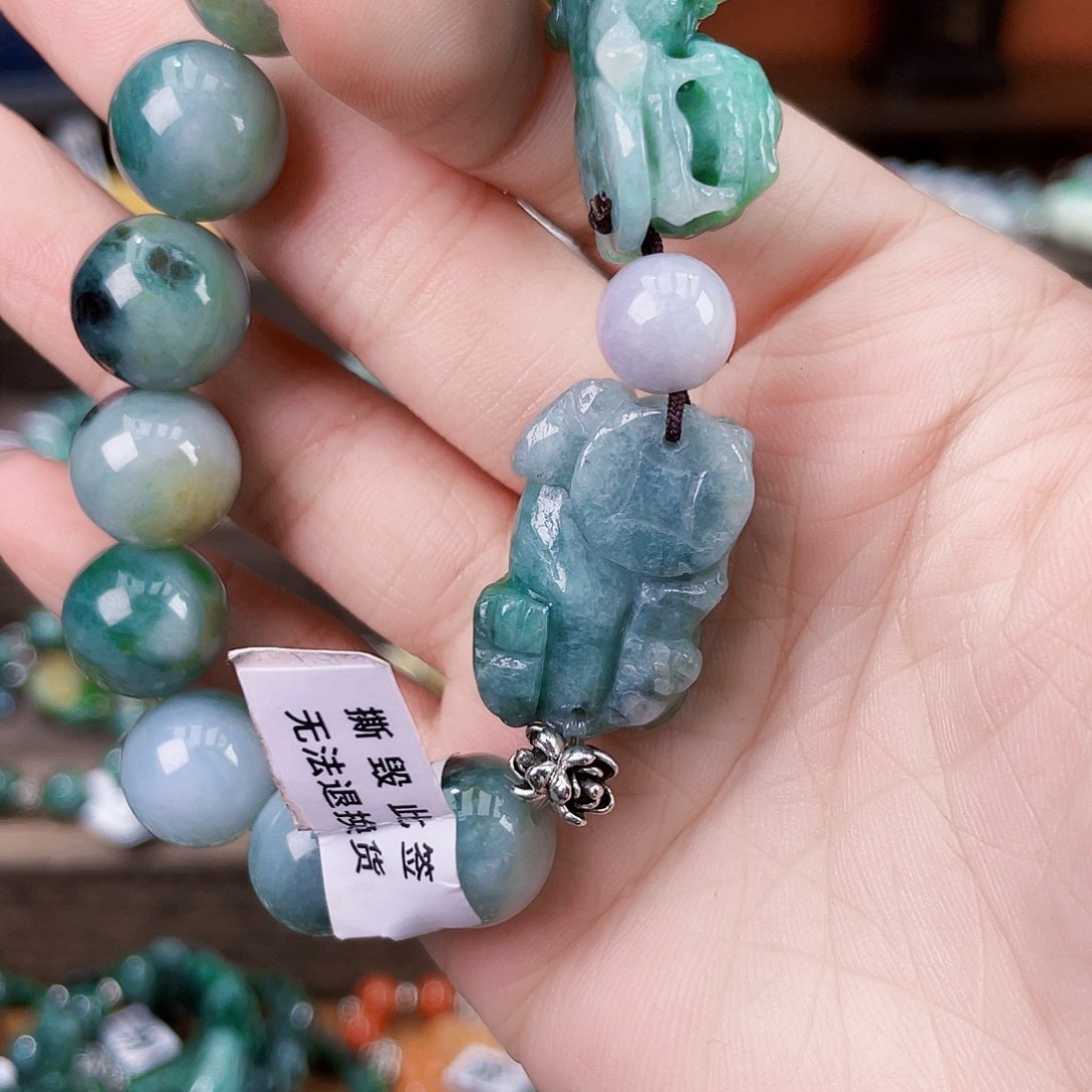 笑***光未镶嵌手链翡翠手链