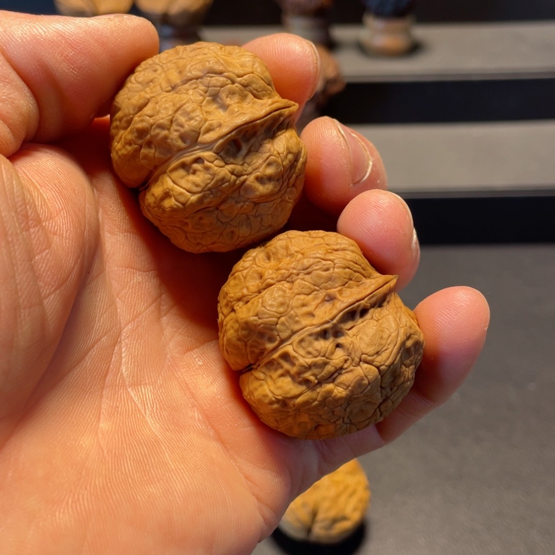 文玩核桃把件B虎头蟾38mm