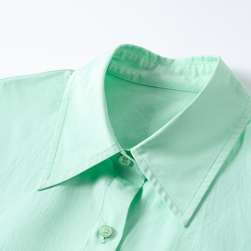 【籽言专属】商场同款春秋新品前短后长纯棉宽松衬衫N041B41406