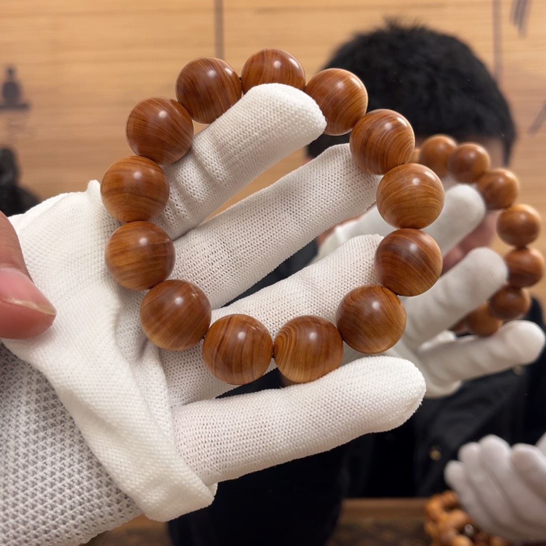柏木（崖柏）手串/手链18红黑油顺纹板根料药香
