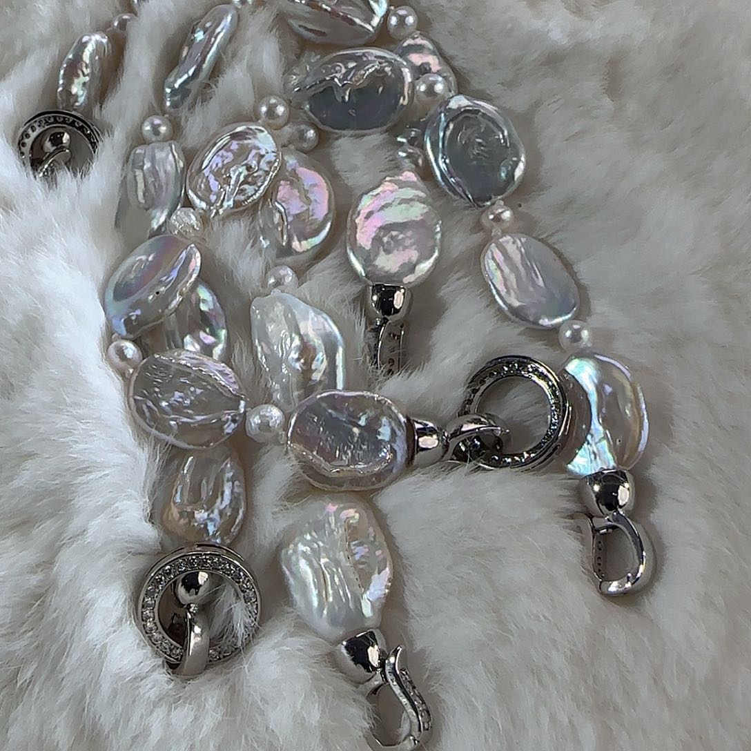 未镶嵌项链定制85淡水珍珠