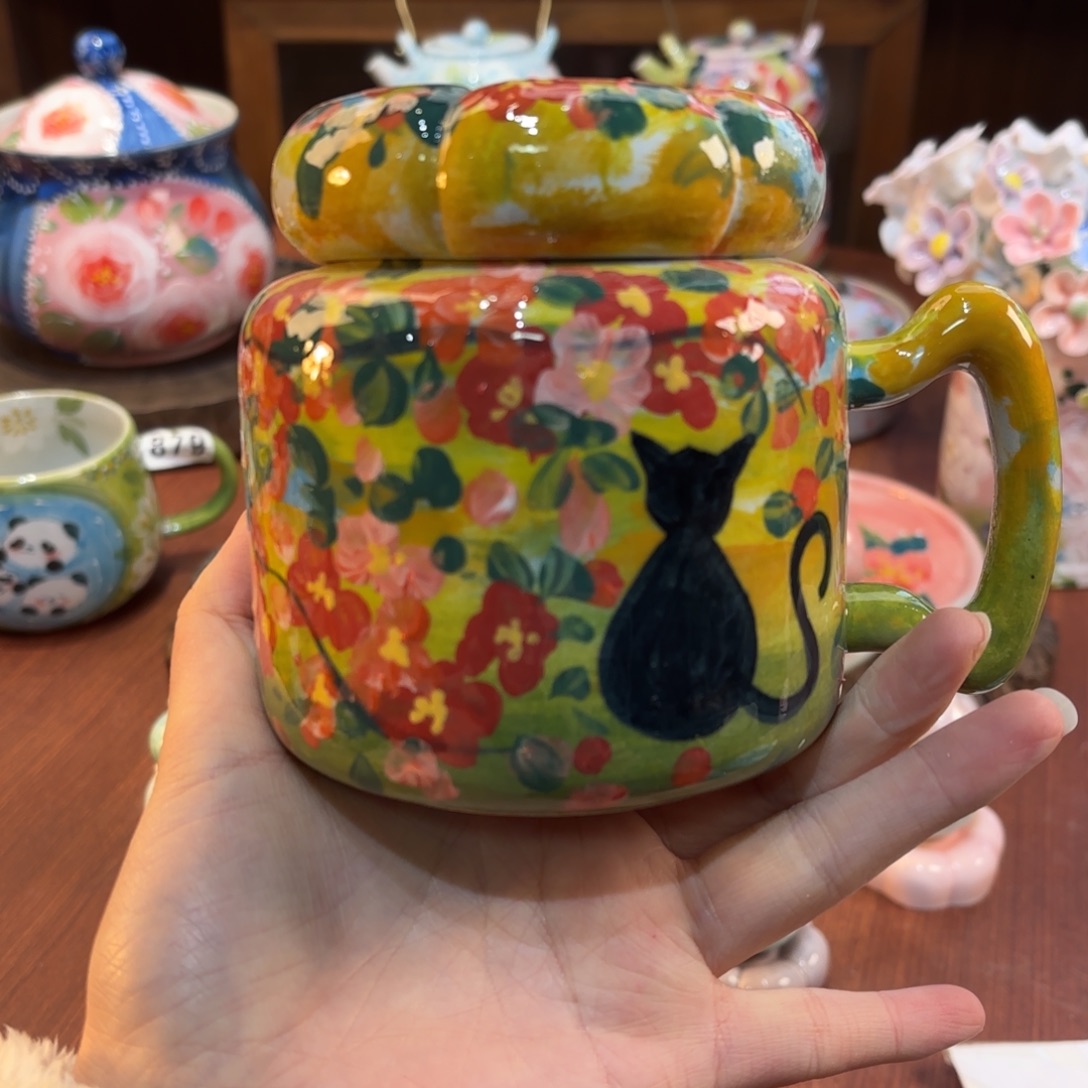 景德镇手绘高温釉下彩陶瓷茶具