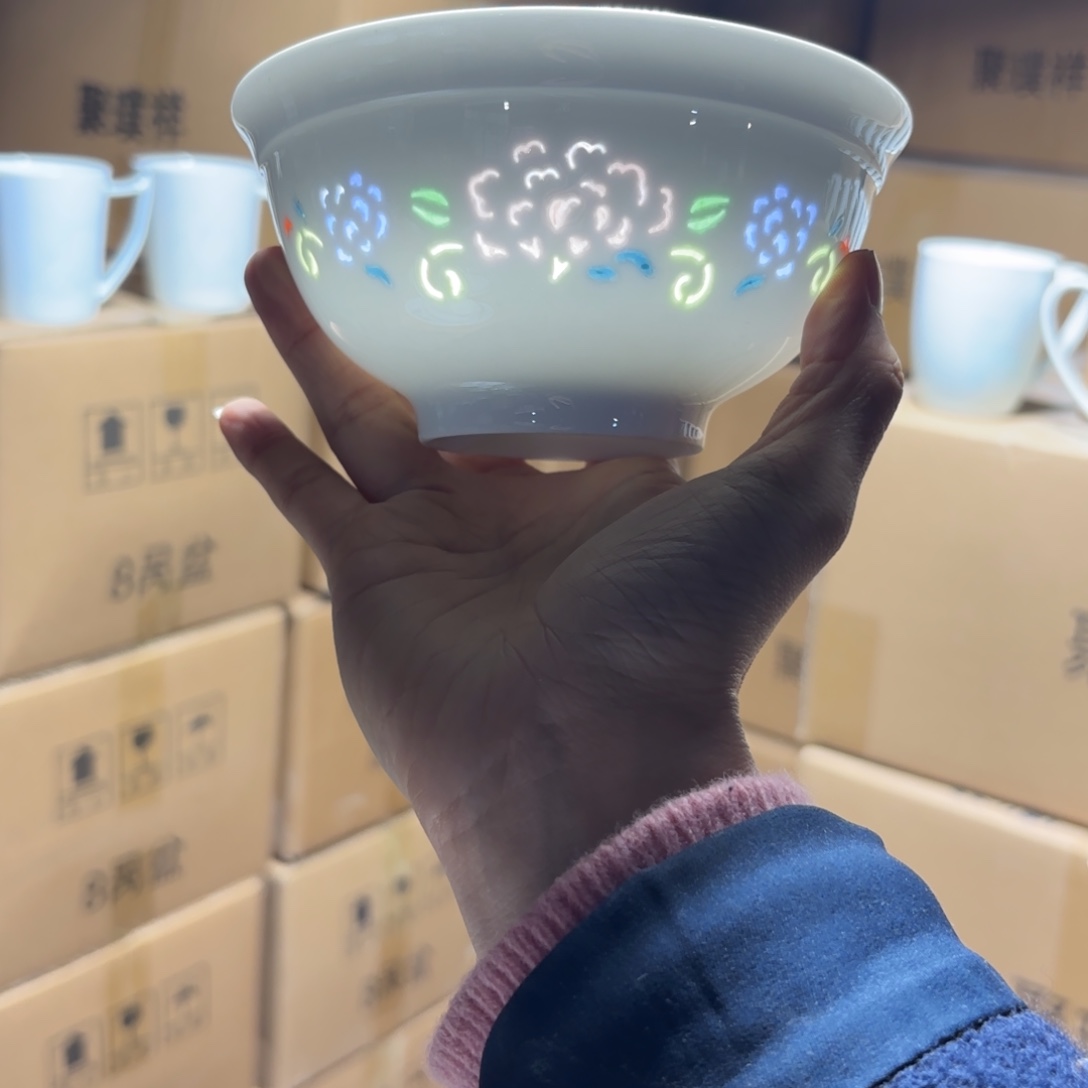 瓷碗景德镇陶瓷两只微瑕