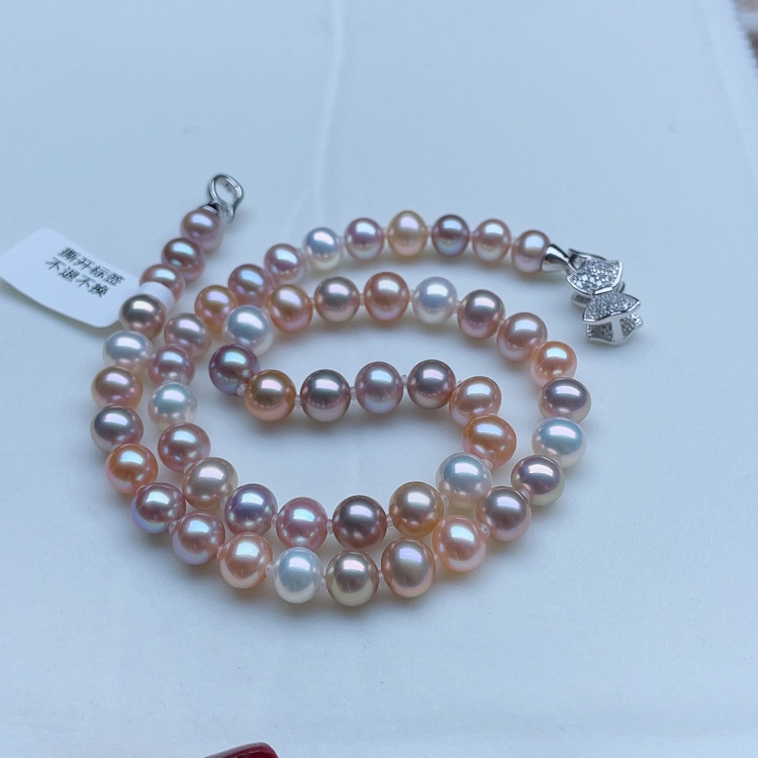 淡水珍珠颈饰银S925镶嵌