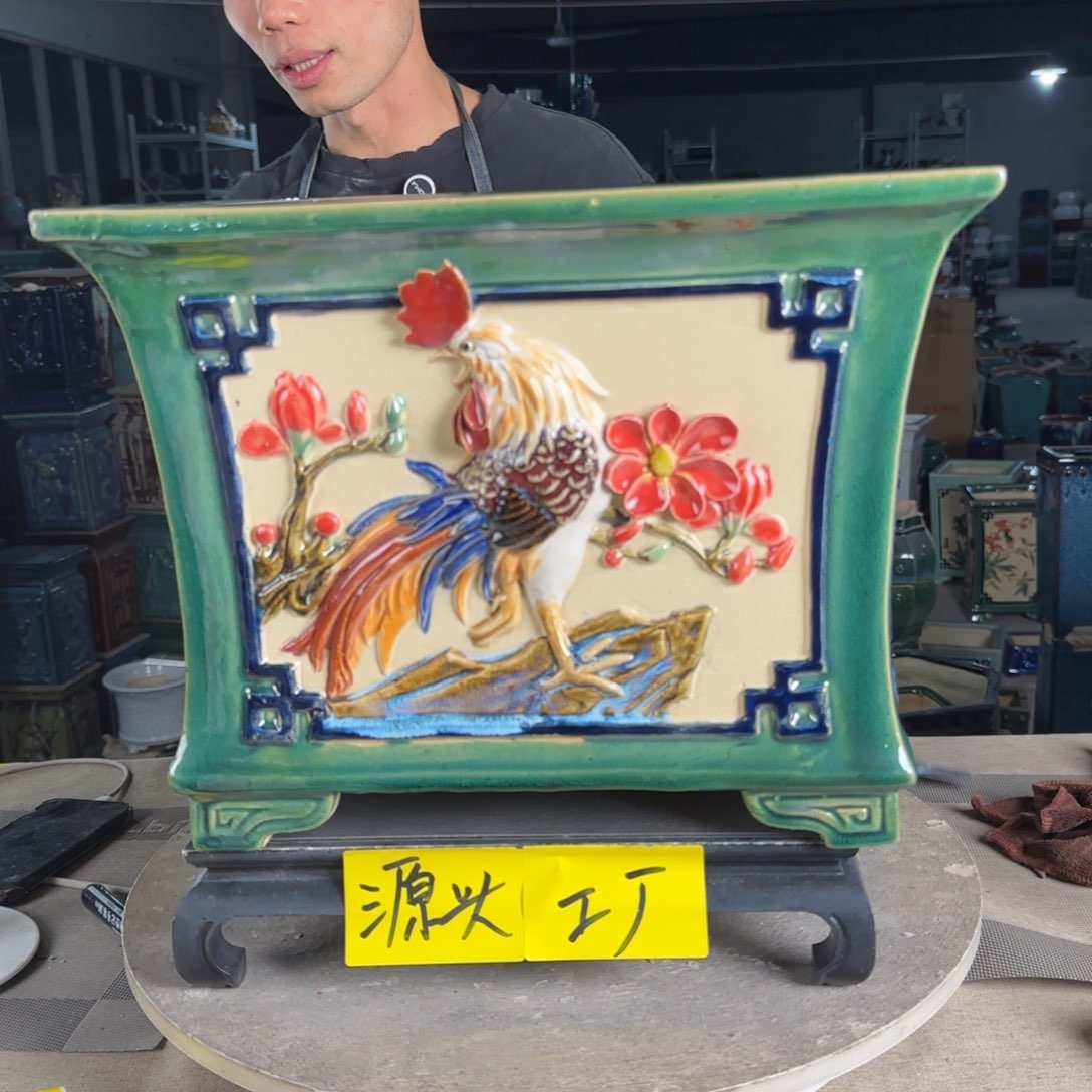 石湾花盆内口30，内深24