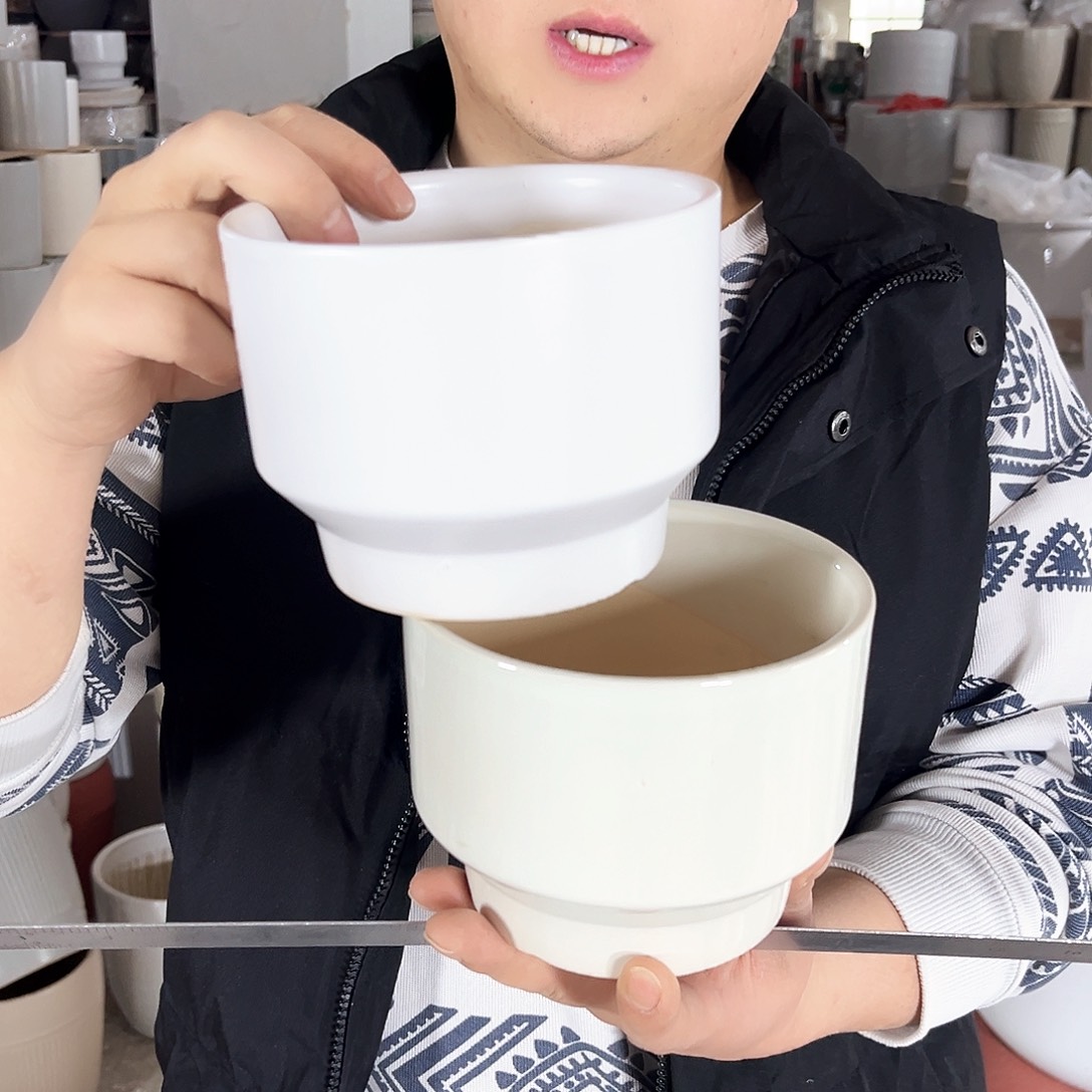 陶瓷亚白奶油一组