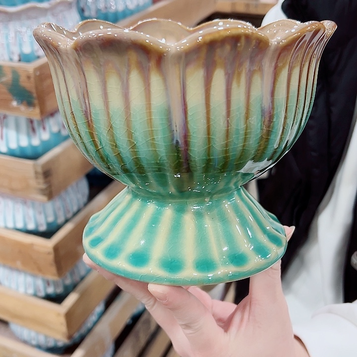 有孔，凑单福利满10元发货陶瓷多肉花盆！