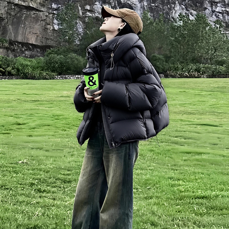 运补6-8【505】加厚短款面包服女2025冬季新款小个子面包服外套女士