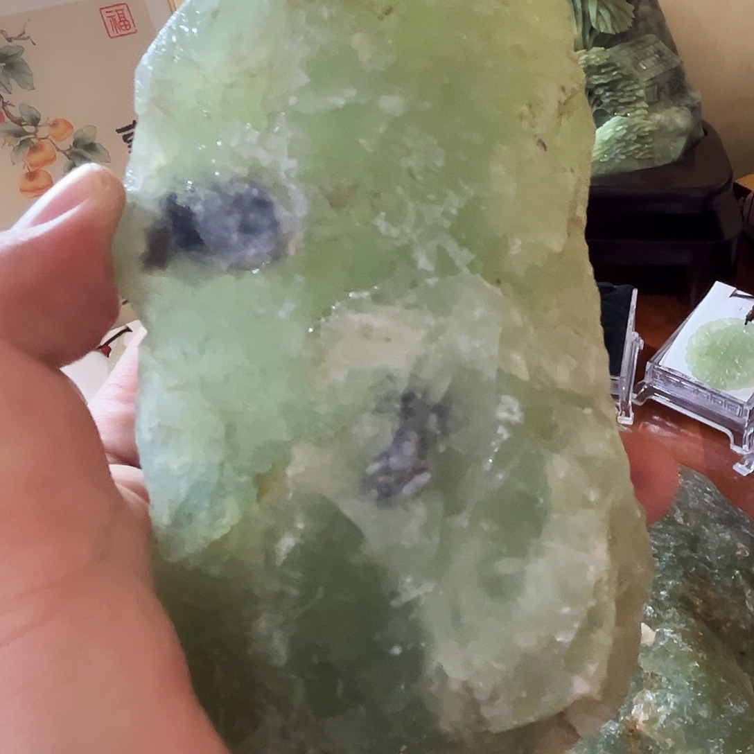 未镶嵌蛇纹石玉珠宝奇石纯天然玉石原石摆件