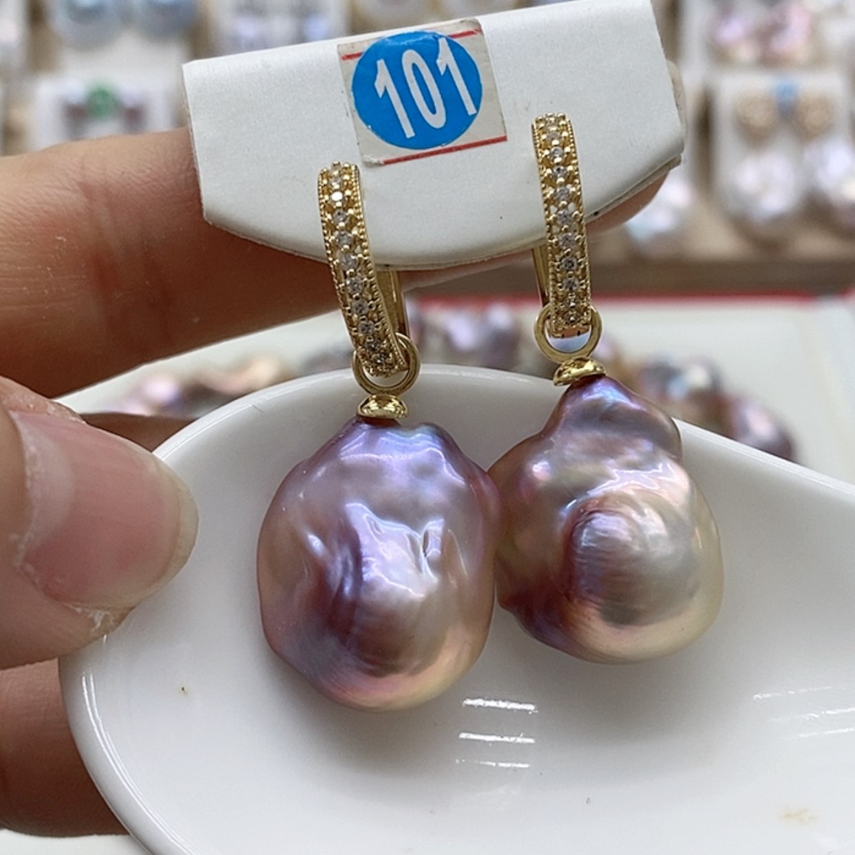 【闪购商品】淡水珍珠耳饰银S925镶嵌